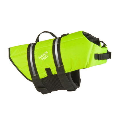 Grüne Floss-Mantel-Hundeschwimmweste für das Schwimmen des justierbaren und reflektierenden Haltegriffs fournisseur