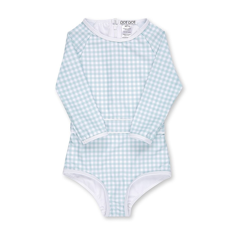 Weicher einteiliger Baby Lycra-Badeanzug-langärmlige Baby-Badebekleidung fournisseur